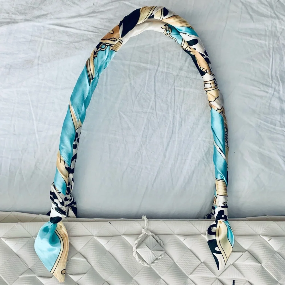 Summer Beach Woven Floral White Tote Bag